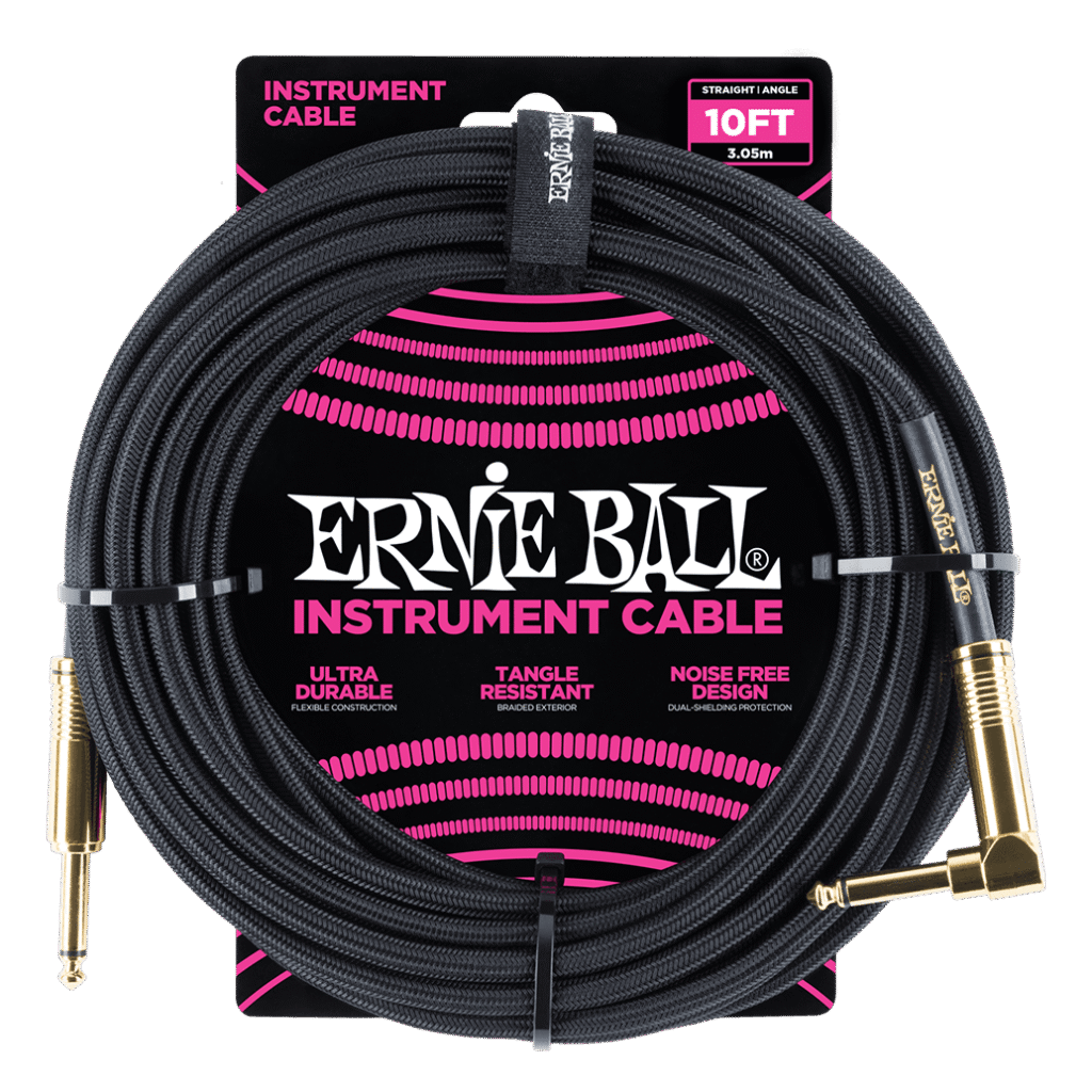 Ernie Ball - 3m Braided Instrument Cable with Angle Jack